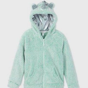 Cat & Jack Girl's Sherpa Unicorn Zip-Up Hoodie XL